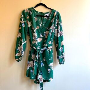 Long Sleeve Floral Romper size 10